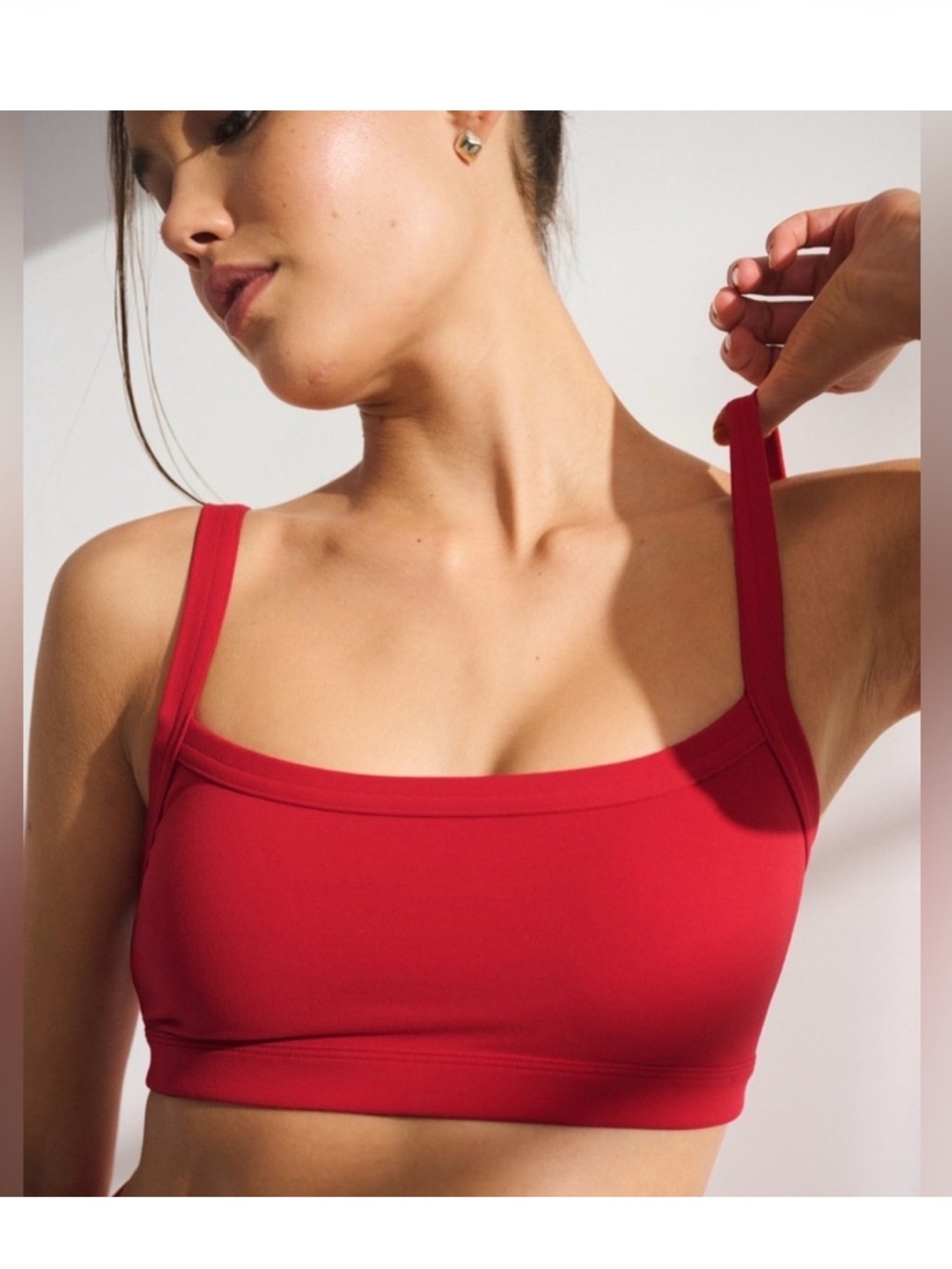 YPB studioFlex Red Cami-Style Sports Bra Small
